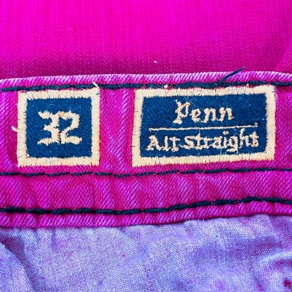 Rock Revival Penn Alternative Straight Flap Jeans Red Mens 32 x 33 Grunge Skater - Picture 5 of 9